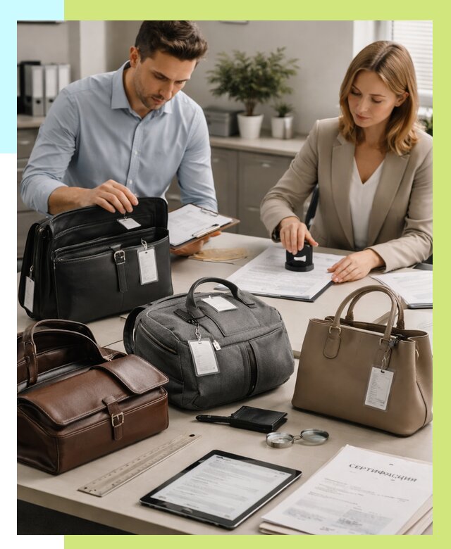 Сертификация сумок в Ирбите от 8245 руб. | Алешин-Рбт