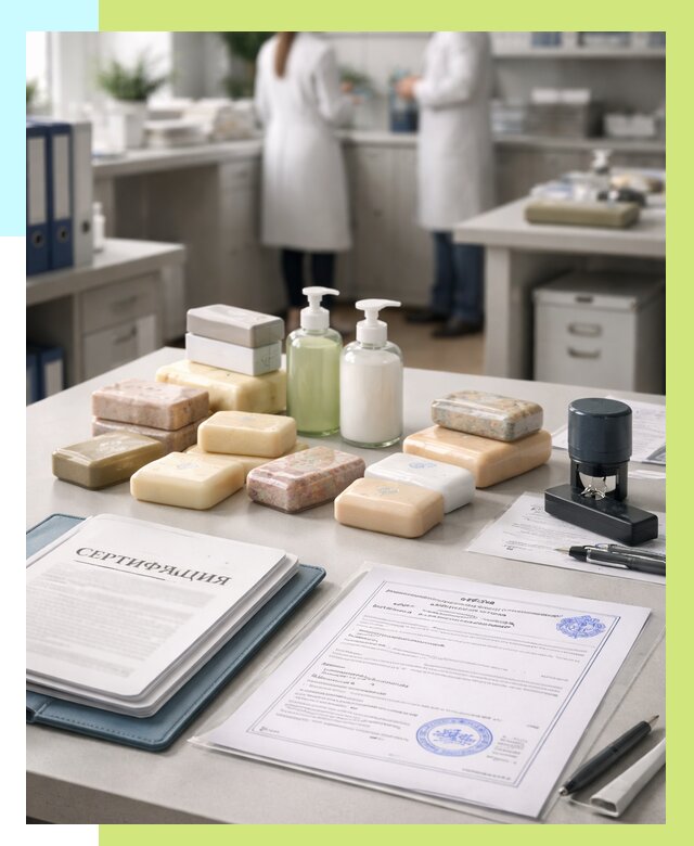 Сертификация мыла и сертификат на мыло в Ирбите от 13192 | Алешин-Рбт