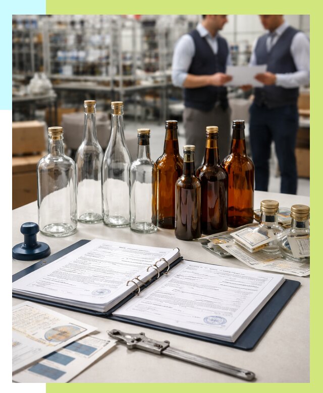 Сертификация стеклянных бутылок в Ирбите от 27483 р. | Алешин-Рбт