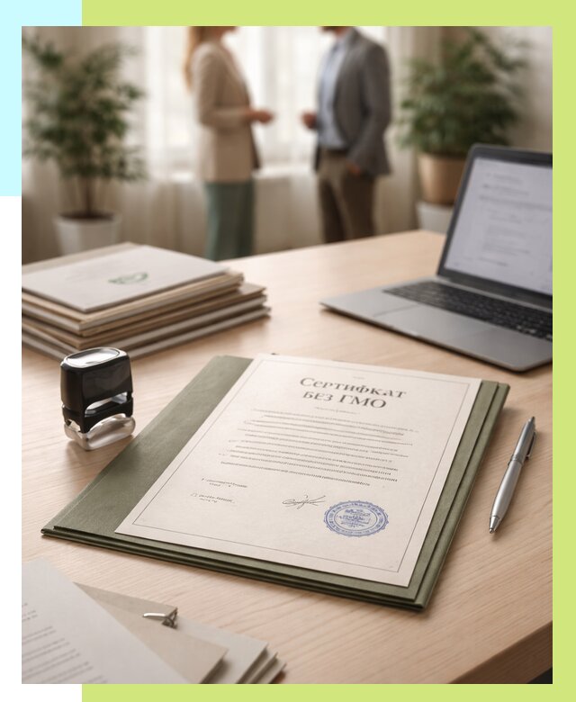 Сертификат без ГМО в Ирбите от 8245 р. оформить срочно Алешин-Рбт