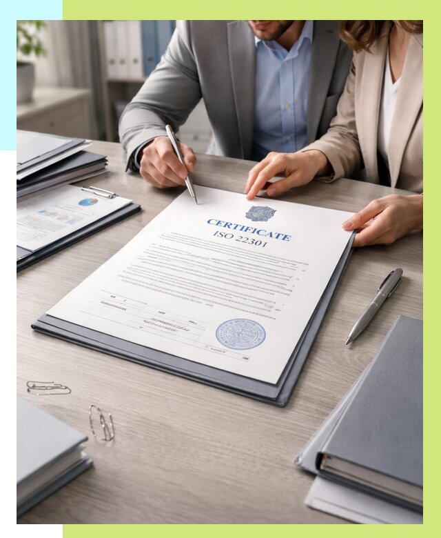 Сертификат ISO 22301 в Ирбите от 49469 р. | Алешин-Рбт срочно